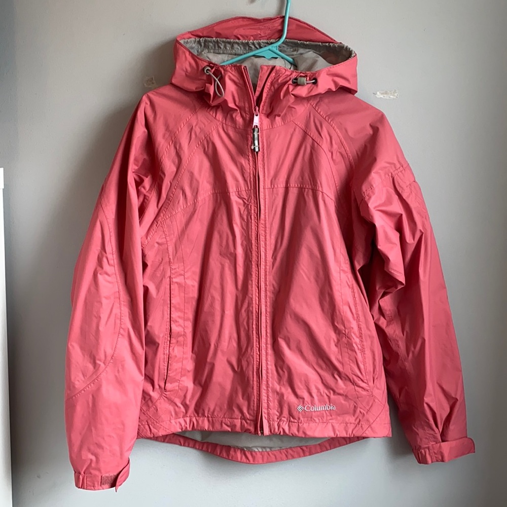 Columbia pink rain jacket